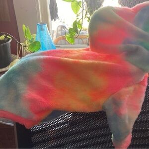 Colorful Faux Fur Dog Coat